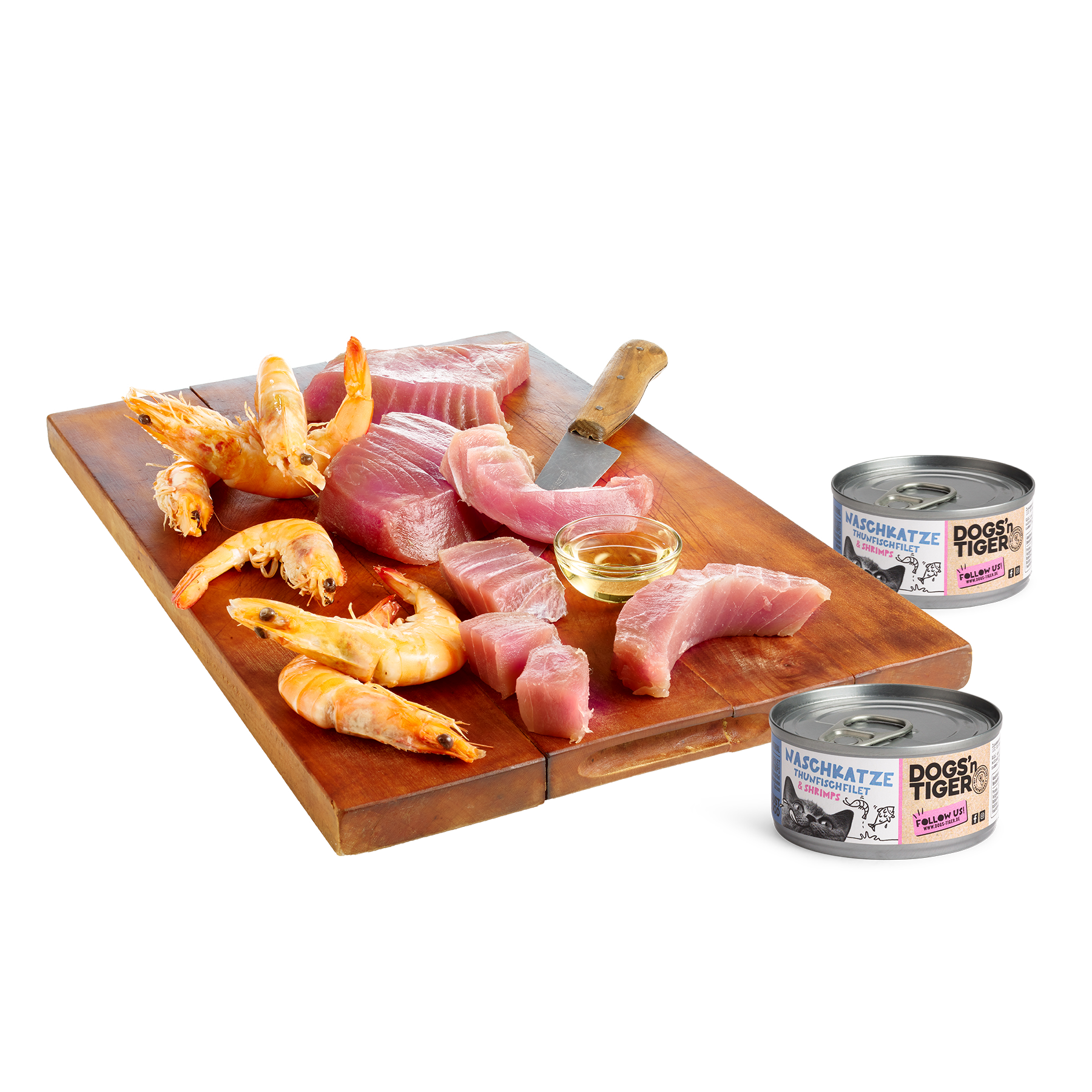 Tiger Nassfutter mit viel Fisch & beliebte Snacks Tiger - Probier mal! Fisch