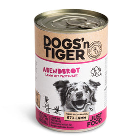 Dose Dogs'n Tiger Nassfutter für Hunde Sorte Abendbrot
