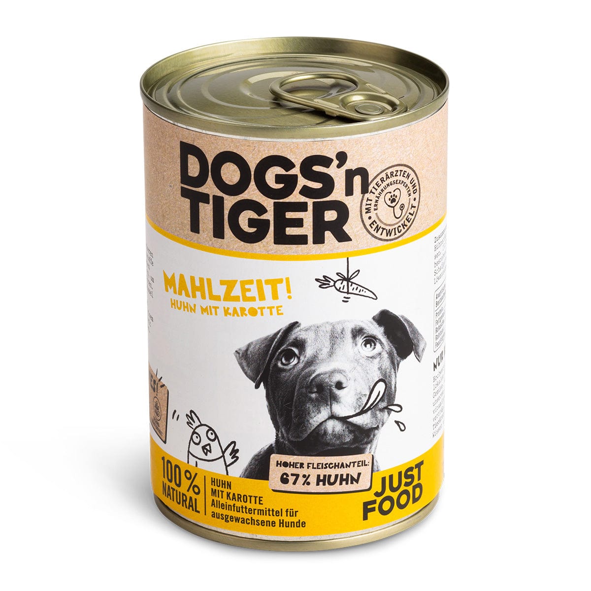 Dose Dogs'n Tiger Nassfutter für Hunde Sorte Mahlzeit