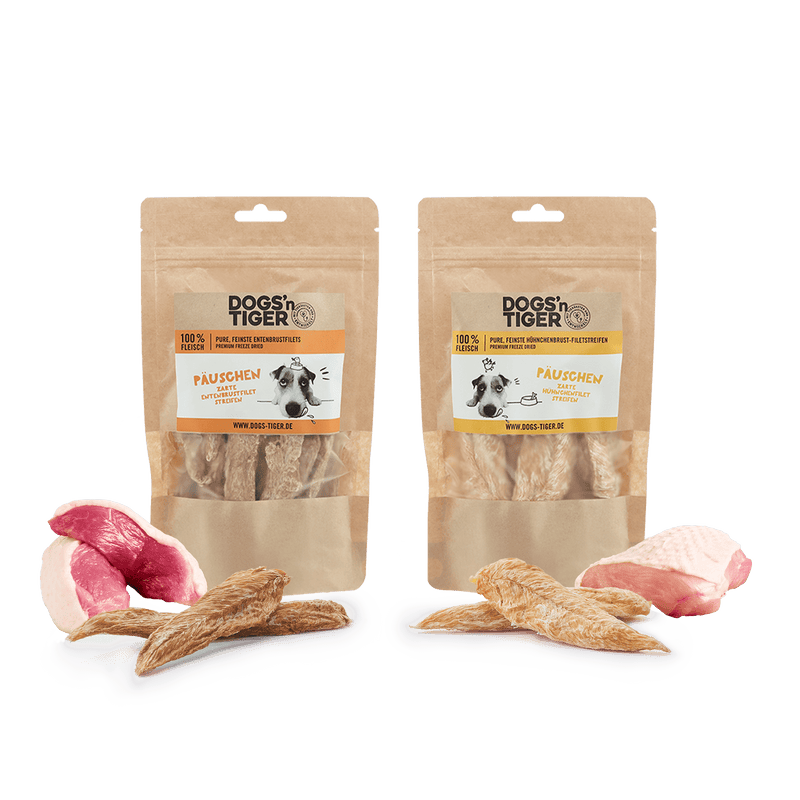 Dogs Beliebte Auswahl an Nassfutter & Snacks<> Dogs - Probier mal! Leckermäulchen