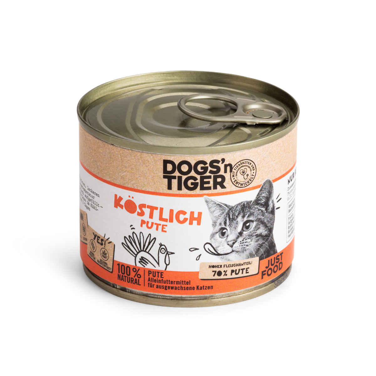Tiger Gesundes Nassfutter mit <br>Pute (200g) 200g Köstlich