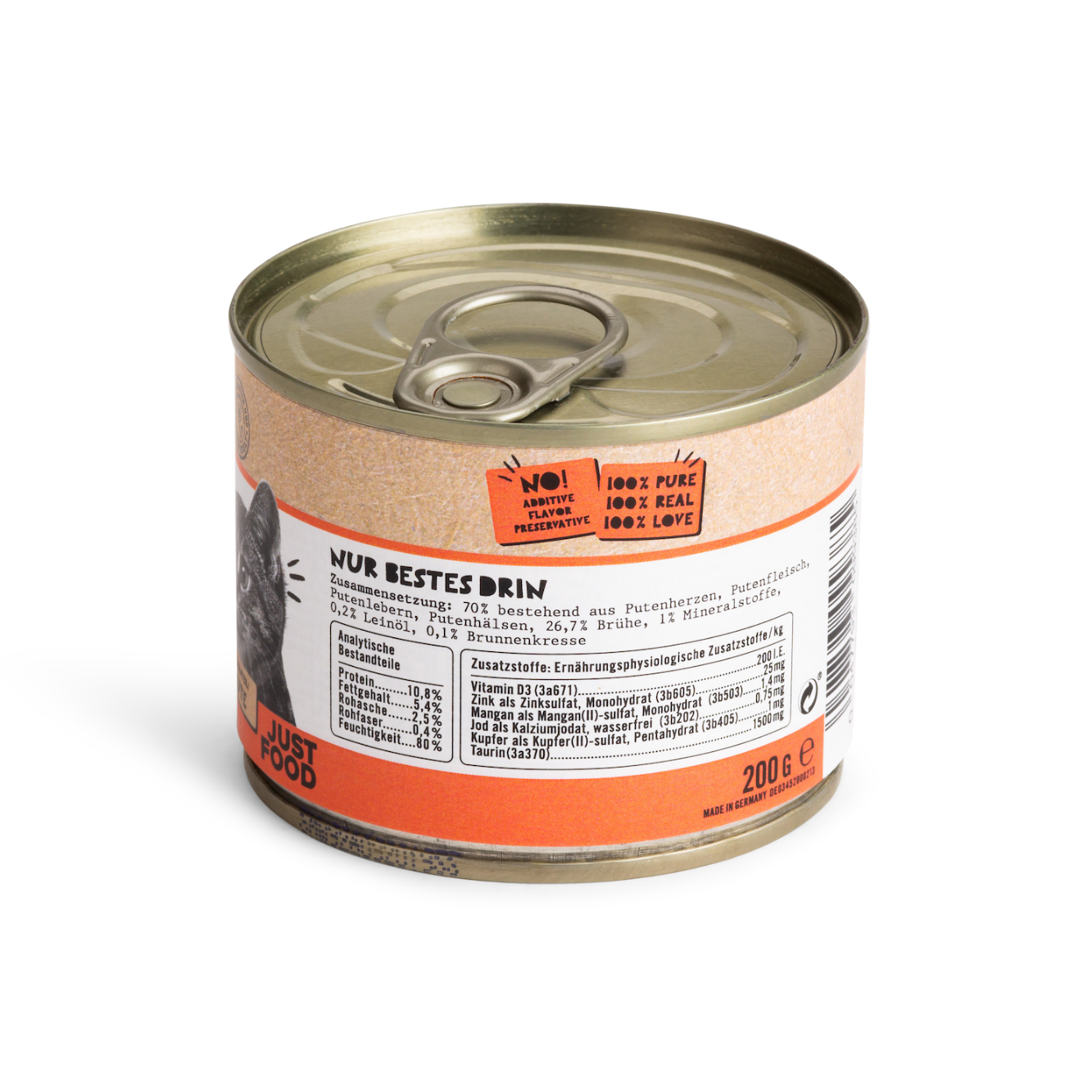 Tiger Gesundes Nassfutter mit <br>Pute (200g) Köstlich