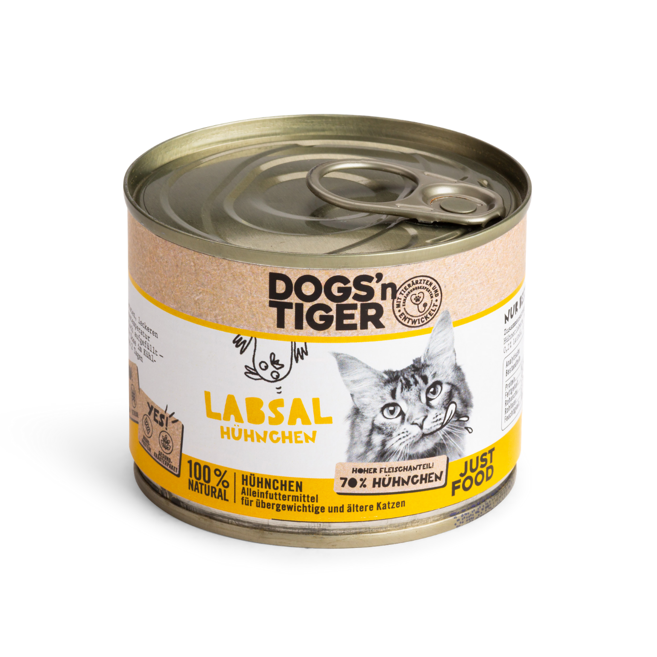 Tiger Gesundes Nassfutter mit <br>Huhn für übergewichtige und ältere Katzen (200g) 200g Labsal
