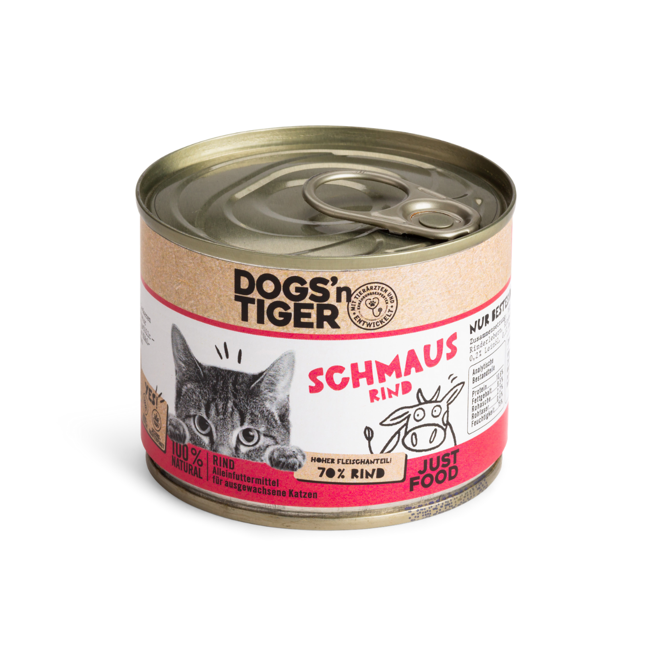 Tiger Gesundes Nassfutter mit <br>Rind (200g) 200g Schmaus